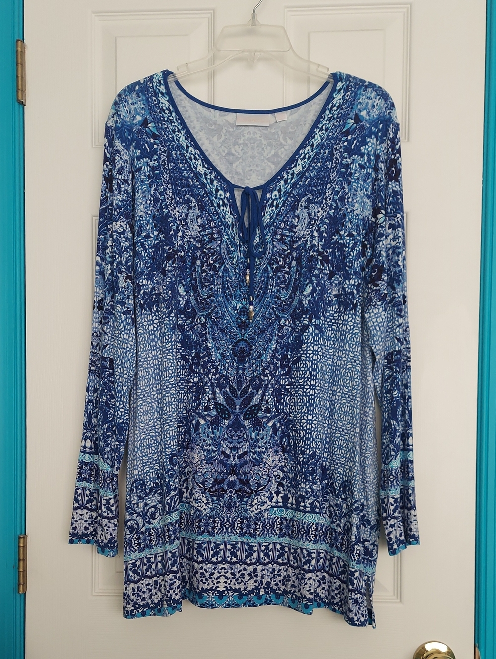 Belle By Kim Gravel Knit Tunic Top